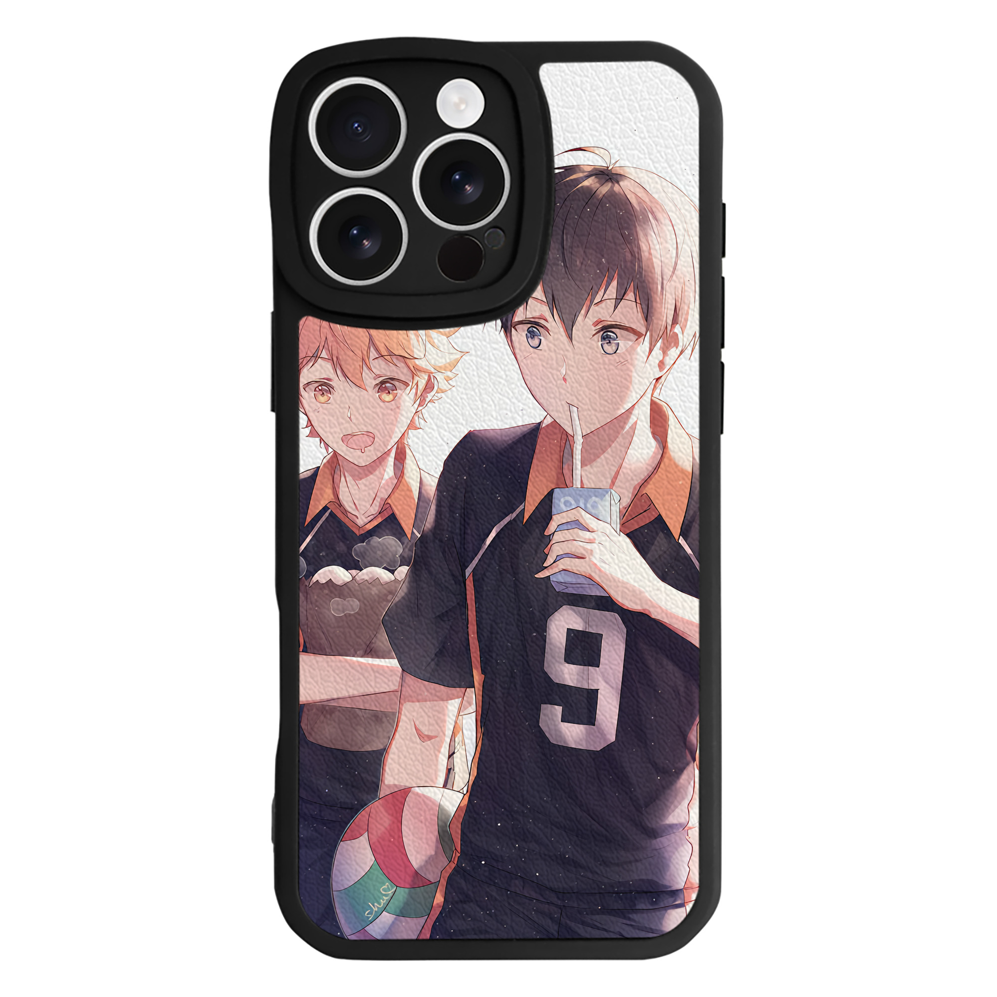 （画像用） ハイキュー!! Haikyu!! 【iPhone 16シリーズ対応】シリコンスマホケース（レザー調） 材質：シリコン
